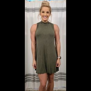 Cutout high neck dress